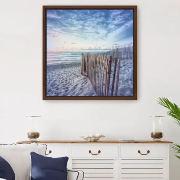 Framed Art-Kirkland's Home Dune Daybreak Framed Canvas Art Print Blue/White