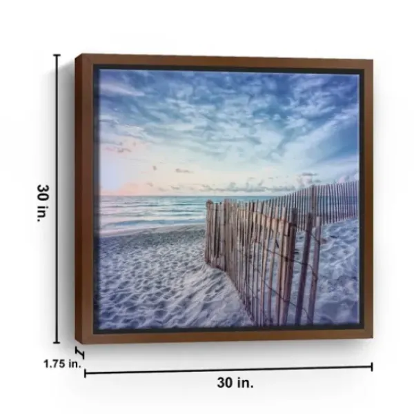 Framed Art-Kirkland's Home Dune Daybreak Framed Canvas Art Print Blue/White