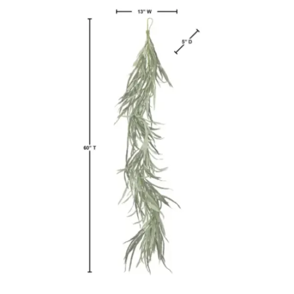 Arrangements & Greenery-Kirkland's Home Dune Grass Garland Green