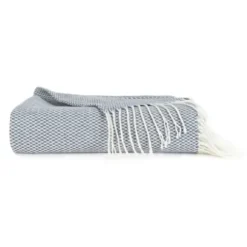 Blankets & Throws-Kirkland's Home Dusk Herringbone Throw With Fringe Blue