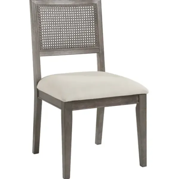 Dining Chairs-Kirkland's Home Dusty Gray Cane Back 2-Pc. Dining Chair Set White