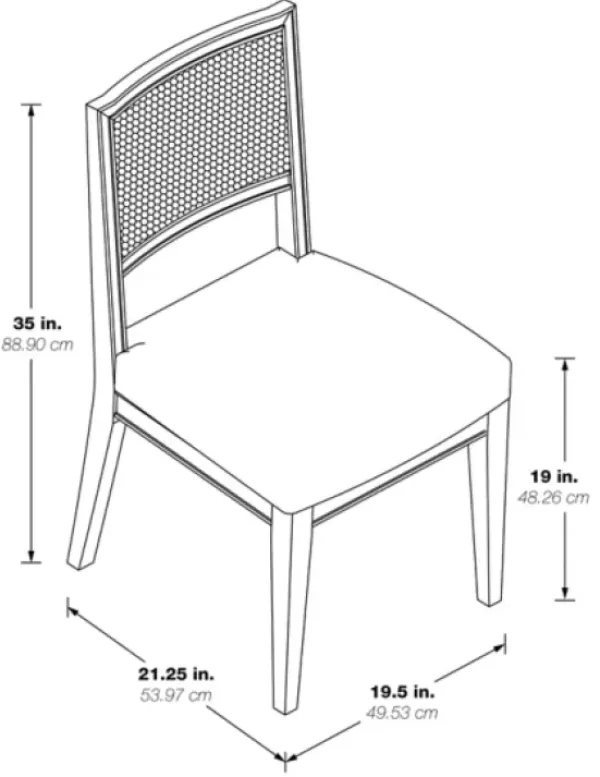 Dining Chairs-Kirkland's Home Dusty Gray Cane Back 2-Pc. Dining Chair Set White