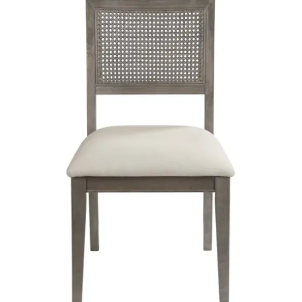 Dining Chairs-Kirkland's Home Dusty Gray Cane Back 2-Pc. Dining Chair Set White