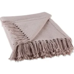 Blankets & Throws-Kirkland's Home Dusty Ribbed Fringe Throw Purple