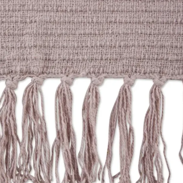 Blankets & Throws-Kirkland's Home Dusty Ribbed Fringe Throw Purple