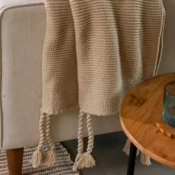 Blankets & Throws-Kirkland's Home Dusty Rose Chevron Chenille Knit Throw Pink