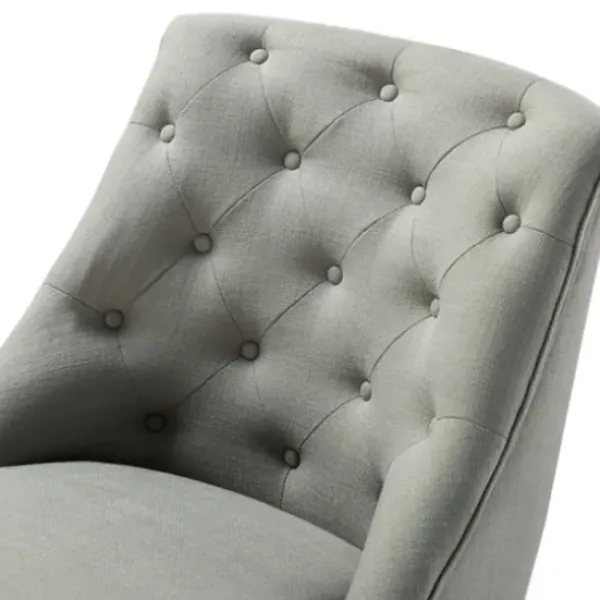 Office Furniture-Kirkland's Home Dylan Upholstered Office Chair Gray