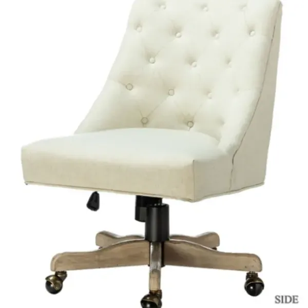 Office Furniture-Kirkland's Home Dylan Upholstered Office Chair Ivory