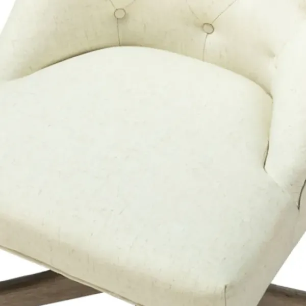 Office Furniture-Kirkland's Home Dylan Upholstered Office Chair Ivory