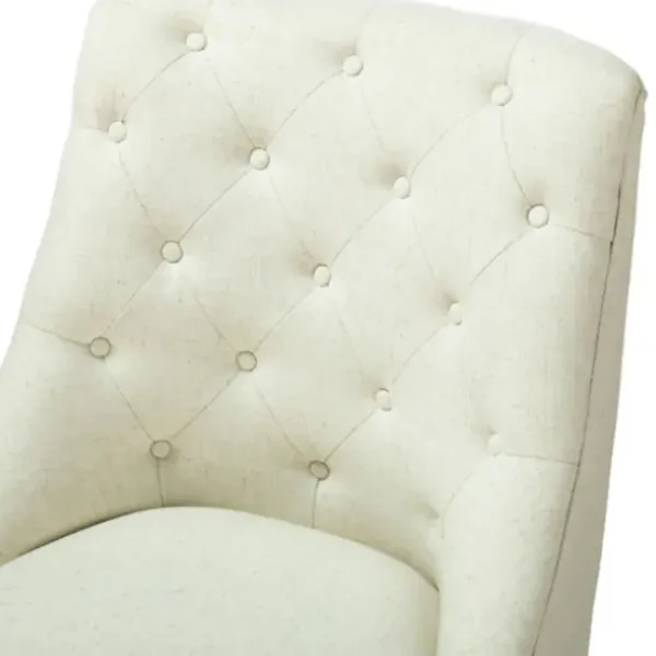 Office Furniture-Kirkland's Home Dylan Upholstered Office Chair Ivory
