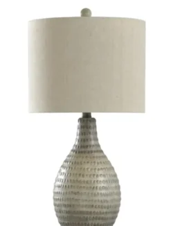 Table Lamps-Kirkland's Home Earth Tone Oak Table Lamp Gray
