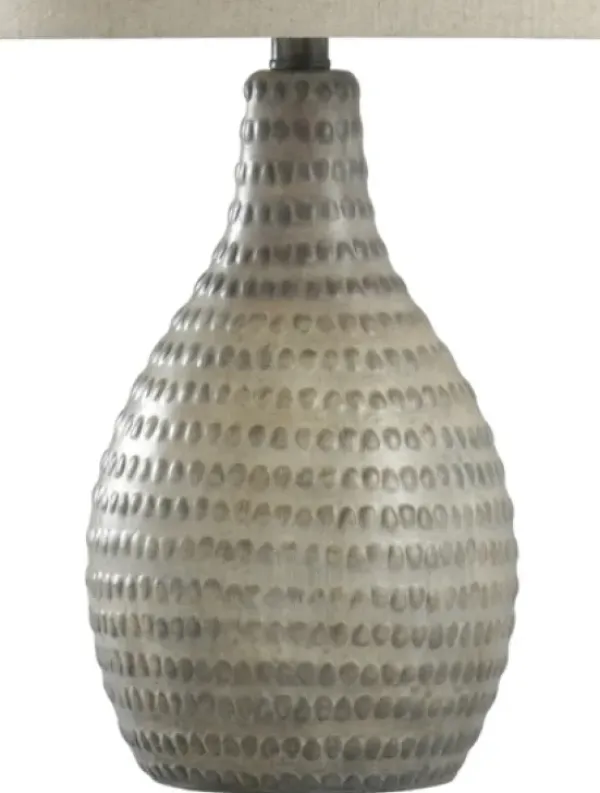 Table Lamps-Kirkland's Home Earth Tone Oak Table Lamp Gray