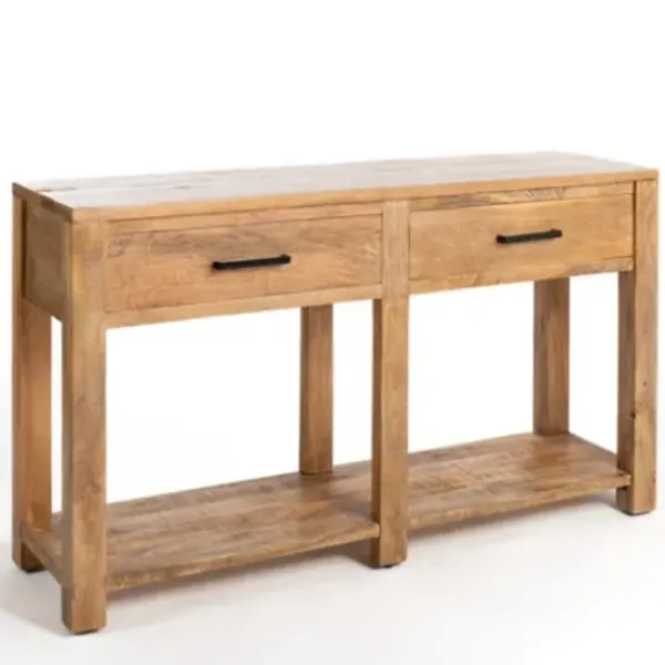 Console Tables-Kirkland's Home Easton Mango Wood Console Table Brown