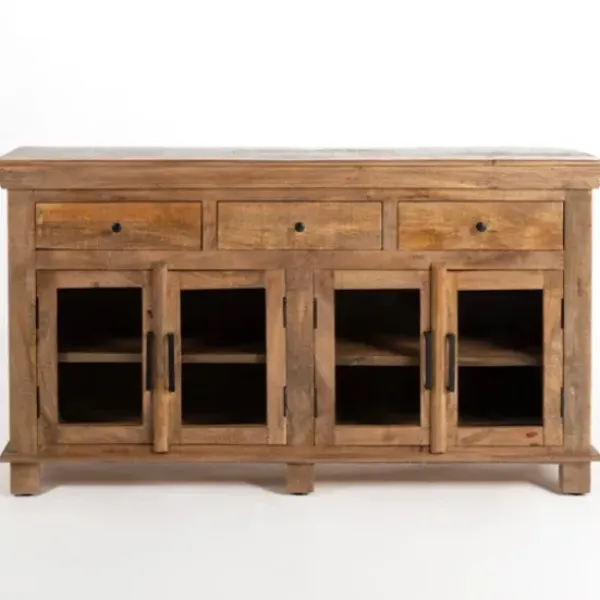 Cabinets & Sideboards-Kirkland's Home Easton Mango Wood 4-Door Cabinet
