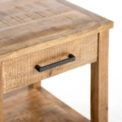 Accent & End Tables-Kirkland's Home Easton Mango Wood Side Table Brown