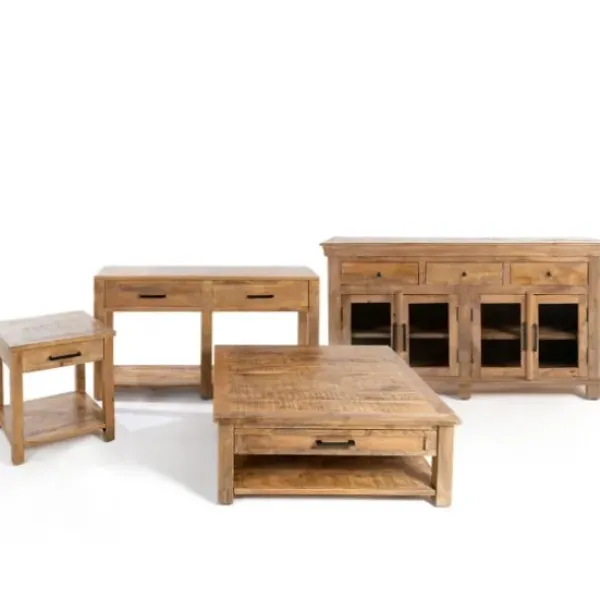 Accent & End Tables-Kirkland's Home Easton Mango Wood Side Table Brown