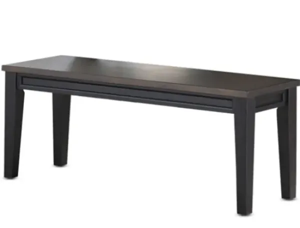 Benches & Ottomans-Kirkland's Home Ebony And Driftwood Two-Tone Bench Black