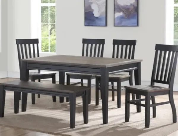 Benches & Ottomans-Kirkland's Home Ebony And Driftwood Two-Tone Bench Black
