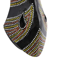 Wall Plaques-Kirkland's Home Ebony Dot Art Zebra Mask Wall Sculpture Black