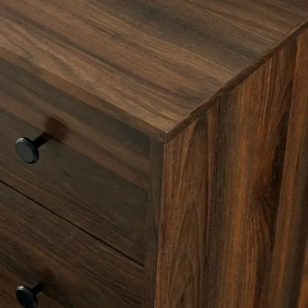 Dressers & Chests-Kirkland's Home Eden Dark Walnut Tapered Legs Dresser Brown