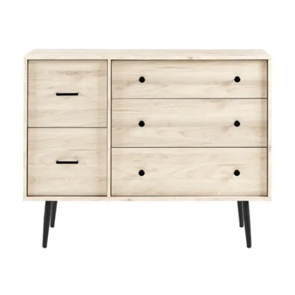 Dressers & Chests-Kirkland's Home Eden Light Birch Tapered Legs Dresser Ivory