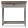 Console Tables-Kirkland's Home Edward Gray Mindi Wood Fluted Console Table