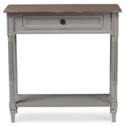 Console Tables-Kirkland's Home Edward Gray Mindi Wood Fluted Console Table