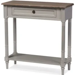 Console Tables-Kirkland's Home Edward Gray Mindi Wood Fluted Console Table