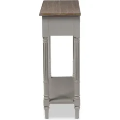 Console Tables-Kirkland's Home Edward Gray Mindi Wood Fluted Console Table