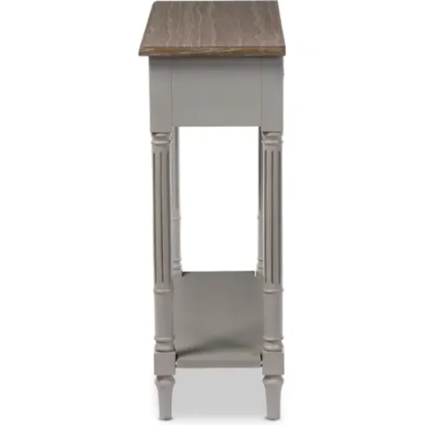 Console Tables-Kirkland's Home Edward Gray Mindi Wood Fluted Console Table