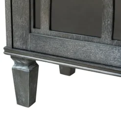 Cabinets & Sideboards-Kirkland's Home Eleanora Wood 4-Door Sideboard Gray