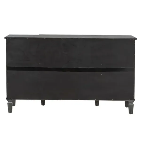 Cabinets & Sideboards-Kirkland's Home Eleanora Wood 4-Door Sideboard Gray