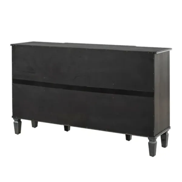 Cabinets & Sideboards-Kirkland's Home Eleanora Wood 4-Door Sideboard Gray