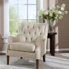 Accent Chairs-Kirkland's Home Elle Tufted Cream Accent Chair White