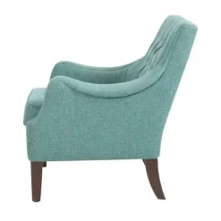 Accent Chairs-Kirkland's Home Elle Tufted Teal Accent Chair Blue