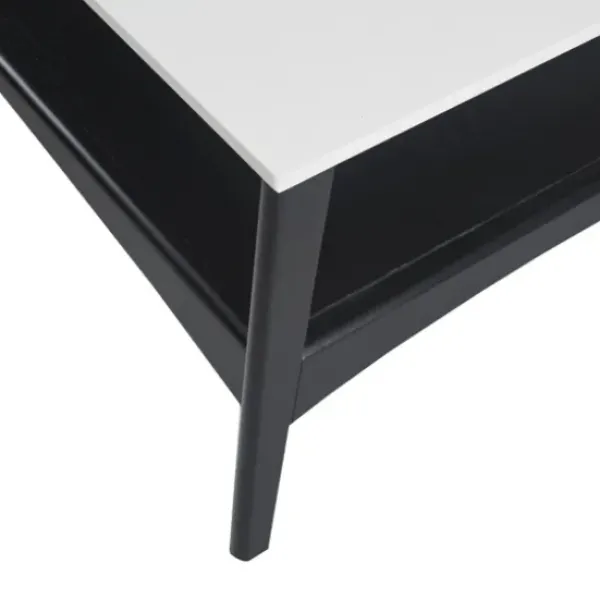 Coffee Tables-Kirkland's Home Ellis Black And White Wood Coffee Table Black/White