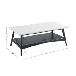 Coffee Tables-Kirkland's Home Ellis Black And White Wood Coffee Table Black/White