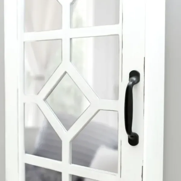 Armoires-Kirkland's Home Eloise Armoire Jewelry Mirror White