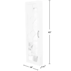 Armoires-Kirkland's Home Eloise Armoire Jewelry Mirror White