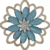 Wall Plaques-Kirkland's Home Embossed Metal Flower Wall Plaque Blue