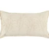 Pillows-Kirkland's Home Embroidered Botanical Pillow Ivory