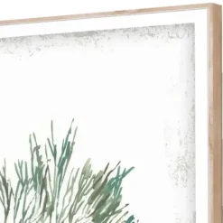 Framed Art-Kirkland's Home Emerald Coral I 3-Pc. Framed Art Print Set White/Green