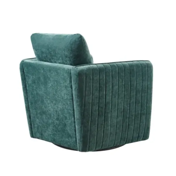 Accent Chairs-Kirkland's Home Emerald Textured Arm Swivel Accent Chair Green