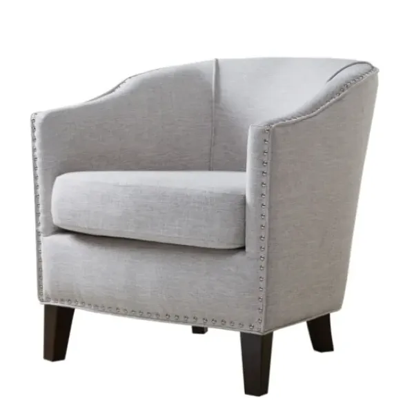 Accent Chairs-Kirkland's Home Emery Barrel Accent Chair Ivory