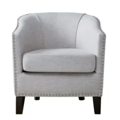 Accent Chairs-Kirkland's Home Emery Barrel Accent Chair Ivory