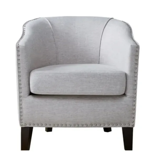 Accent Chairs-Kirkland's Home Emery Barrel Accent Chair Ivory