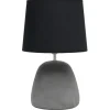 Table Lamps-Kirkland's Home Emma Concrete Table Lamp With Shade Black