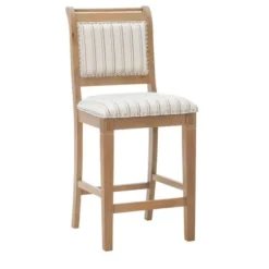 Bar Stools & Counter Height Stools-Kirkland's Home Emma Gray Counter Stool With Nailhead Trim Blue/Gray