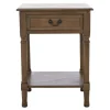 Accent & End Tables-Kirkland's Home Emory Natural Single Drawer Accent Table Black