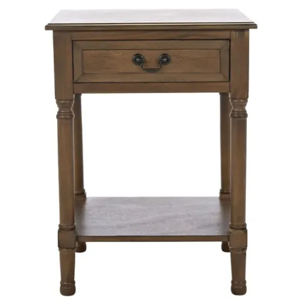 Accent & End Tables-Kirkland's Home Emory Natural Single Drawer Accent Table Black